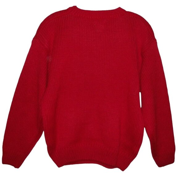 Hasting & Smith Sweater Womens Size Medium Red Christmas embellished pearls m - Picture 8 of 10